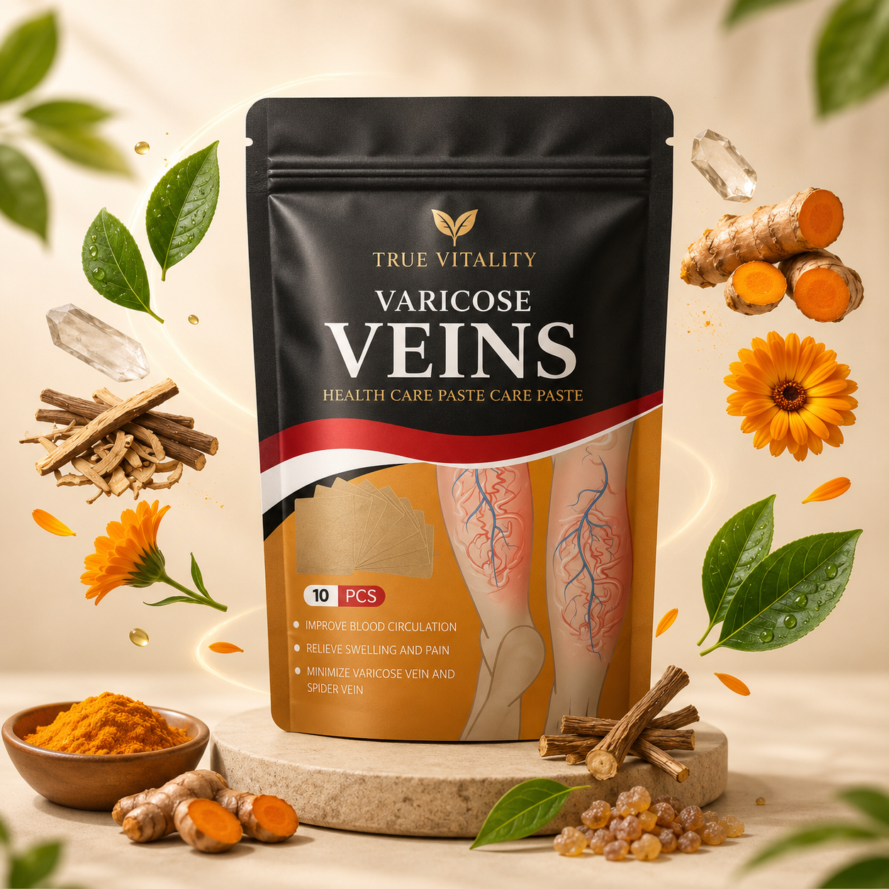 Varicose Veins Sticker for Legs, Against Spider Veins Patch(PACK 2)