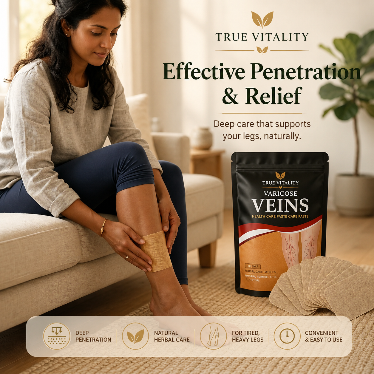 Varicose Veins Sticker for Legs, Against Spider Veins Patch(PACK 2)